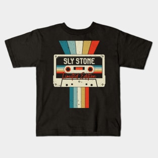 Graphic Sly Stone Proud Name Cassette Tape Vintage Birthday Gifts Kids T-Shirt
